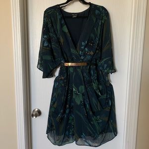 Dark, Floral Lined Dress